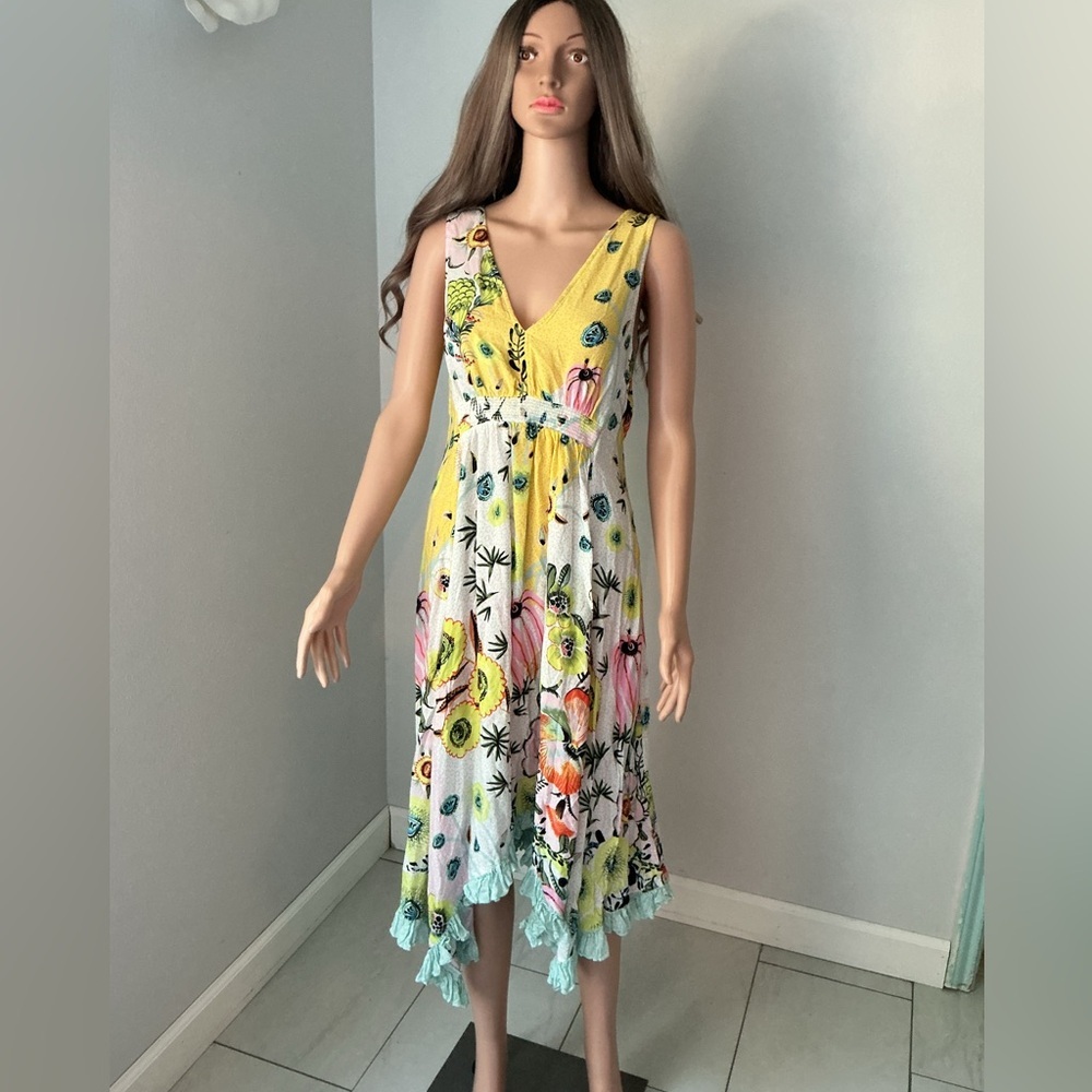 Anthropologie Yellow Floral Dress - Picture 3 of 15